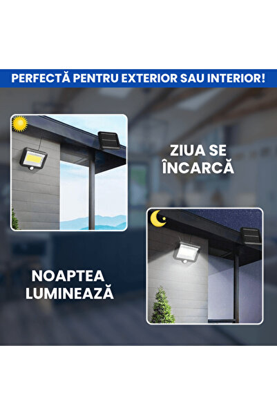 OferteTop Solar Lamp with 96 LEDs, Motion Sensor and Remote Control