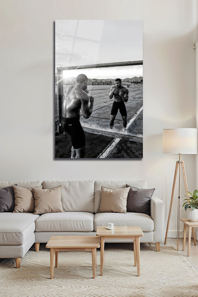 B&G DESIGN Pictură murală cu efect de oglindă pentru motivație fitness |   Pi...