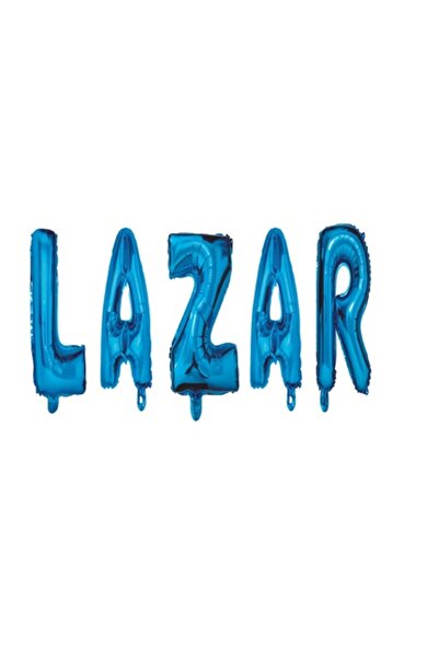 OEM Balloon Set 'Name Lazar', Blue, 40 cm
