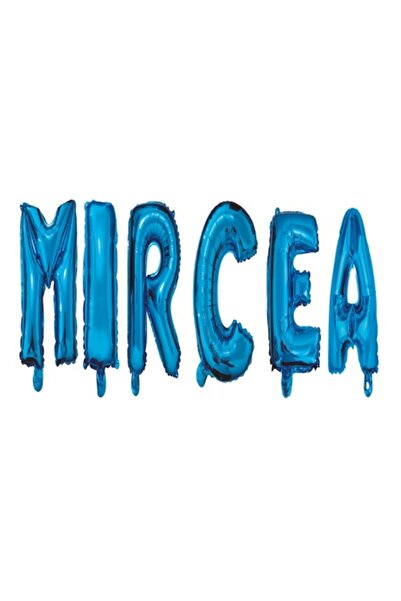 OEM Set baloane cu litere „Mircea”, albastre, 40 cm