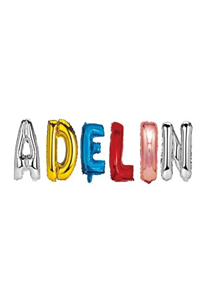 OEM Σετ μπαλονιών Adelin Name, πολύχρωμο, 40 cm