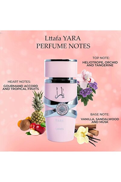 Yara عطر بينك أو دو برفيوم 100 مل (3.4 أونصة سائلة) للنساء، عطر يدوم طويلاً