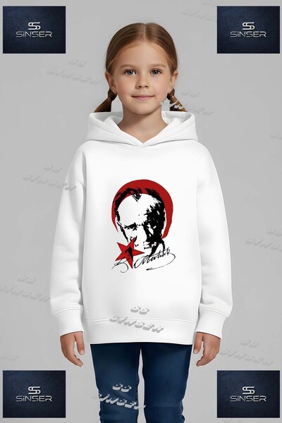 SS SİNSER SWEAT Unısex "ATATURK KIRMIZI AY YILDIZLI SIYAH Sweatshirt"Baskılı ...
