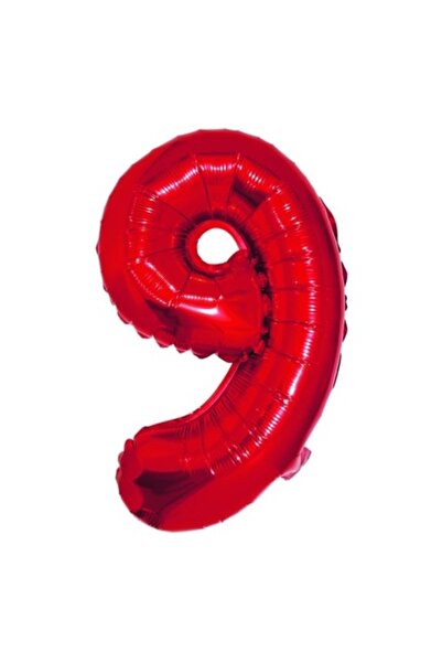 OEM Balon numărul 9, roșu, 100 cm