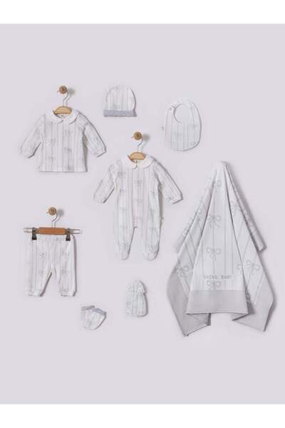 Baby shine 8-piece Turkish set with bow design