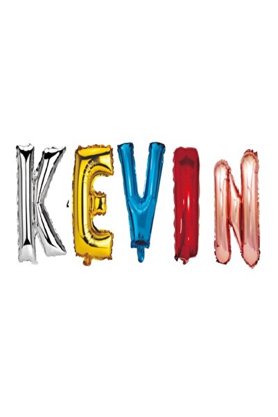 OEM Σετ μπαλονιών Kevin Name, πολύχρωμα, 40 cm