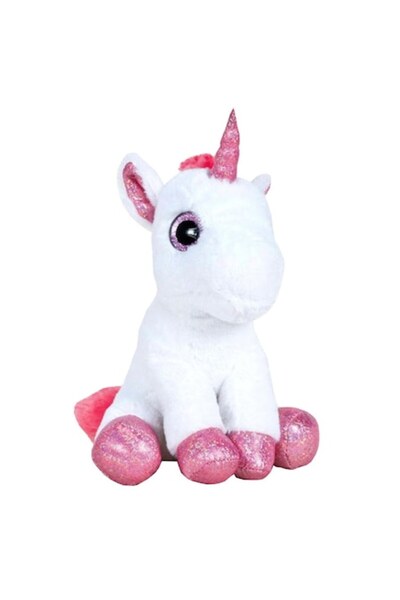 Play By Play Plush toy, Unicorn, white with pink, height 25 cm