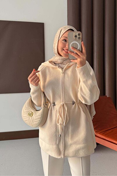 Rimel Moda Goldfox Cardigan Cap Stone