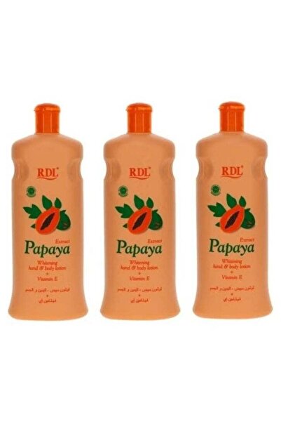 RDL لوشن تفتيح اليدين والجسم بخلاصة البابايا، 3 قطع، 600 مل