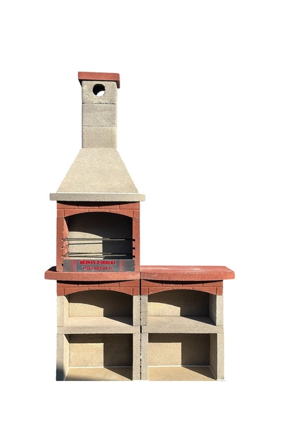 Büzsan Barbekü BETON BARBEKÜ MANGALLIK 70 LİK DAVLUMBAZLI MASALI