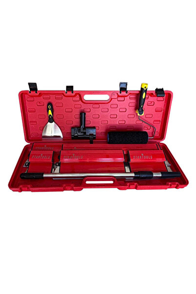 STARTOOLS ® Set de 5 spatule profesionale pentru chit până la 80 cm cu prelungitor telescopic de 1,35 m