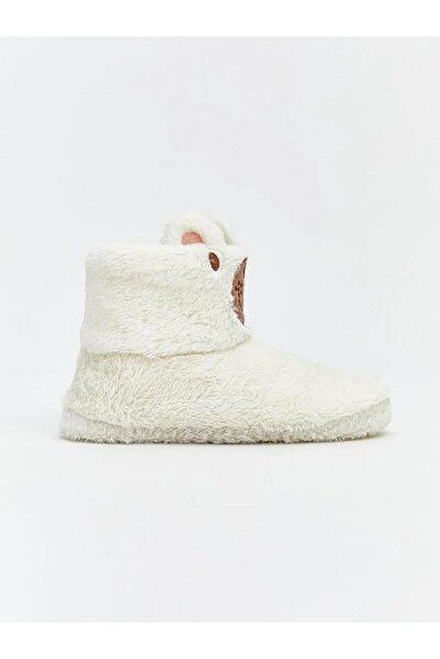 LC Waikiki Women's Plush House Boots with Animal Figures (W5)