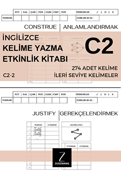 ZUGZWANG C2 English 30 Times Vocabulary Writing Book |   English Teaching Ana...