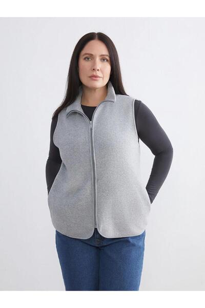 LC Waikiki basic guler ridicat Vestă din lână pentru femei (W5)