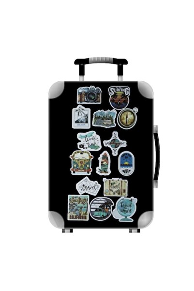 OEM Suitcase stickers various models 14x21.5cm - 15pcs