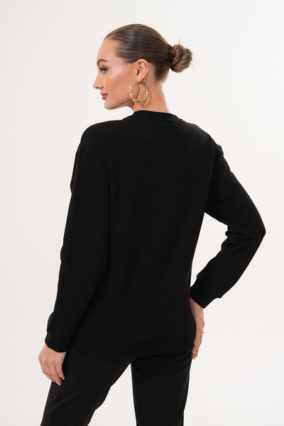 Miss Dünya Lissa Crew Neck 100% Cotton Maternity and Postpartum Basic Sweatshirt