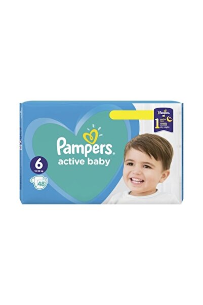Pampers Scutece active pentru bebeluși, mărimea 6, 48 bucăți (13-18 kg)