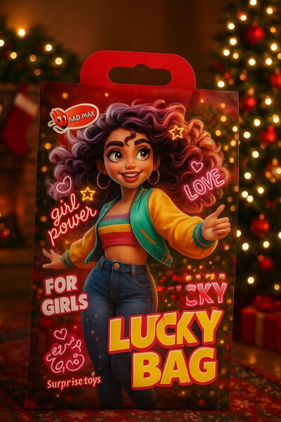 Mad Max Shaped Lucky Bag with Various Toys, Surprise for Girls – Medium Size 20x30 cm for 3-9 years