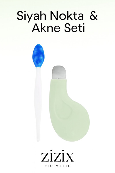 zizix Siyah Nokta Temizleme Seti – Yüz Spatulası & Çift Taraflı Burun Peeling...
