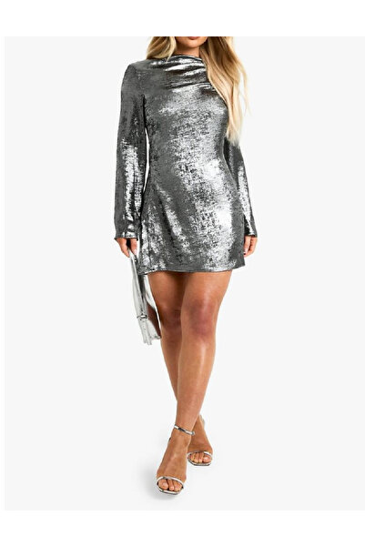 BOOHOO Short dress, Silver