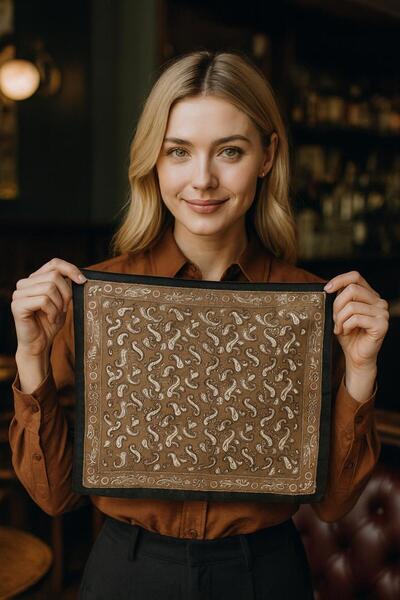 MARBERRY وشاح نسائي منقوش FLR50 مقاس 70x70 سم