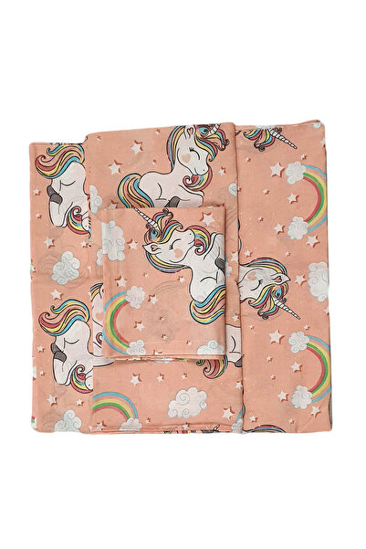 fantasialand Unicorn patterned nursery bed linen, salmon color