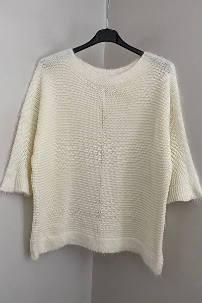 AYASOFYA OTANTIK Γυναικείο πουλόβερ με στρογγυλή λαιμόκοψη, ιταλική κρέμα, με...