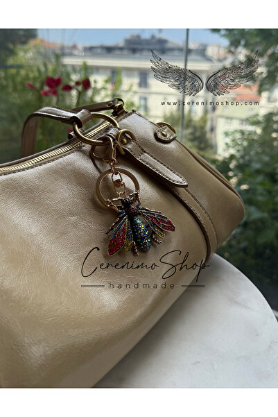 Cerenimo Shop سلسلة مفاتيح على شكل حجر كريستالي - تعليقة للحقيبة