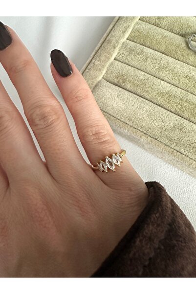 ringbox Gold Mekik Stone Sparrow Ring Finger Ring