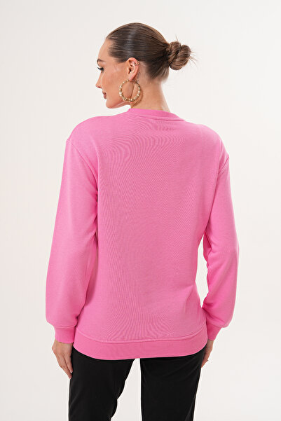 Miss Dünya Lissa Crew Neck 100% Cotton Maternity and Postpartum Basic Sweatshirt
