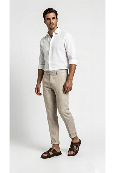 Ustalar Ayakkabı Çanta Brown Men's Genuine Leather Slippers 713.2013