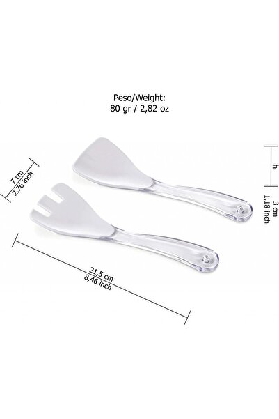 Omada Cutlery and sets -- Set of 2 serving cutlery DIAMOND 21.5 cm - transparent
