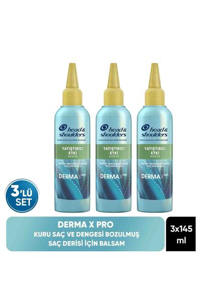 Head&Shoulders Dermaxpro Yatıstırıcı 145ml Sac Derısı Balsamı x 3 Adet