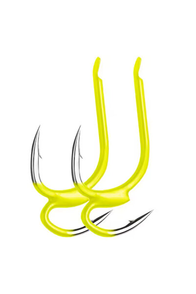 Megsaydin 10’lu Sarı Boyalı Çift Uçlu Olta İğnesi – 10 ve 12 Numara Seçenekli