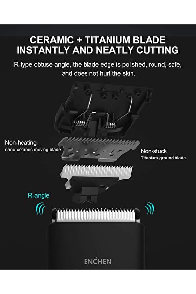 Enchen Professional Cordless Hair Clippers & Beard Trimmer (Black)