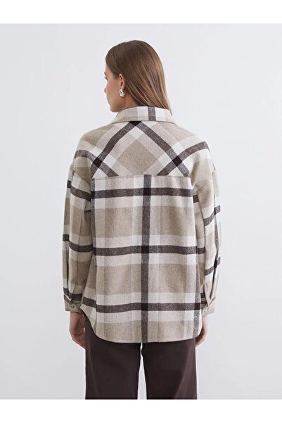 LC Waikiki Καρό oversized Γυναικείο πουκάμισο (W5)