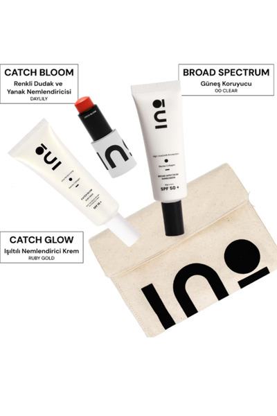 INO Beauty Pocket Lip Cheek Stick DAYLİLY & Catch Glow RUBY GOLD & Broad Spec...