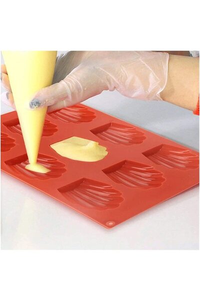 FORHOUSE Set of 2 silicone cake molds, With 9 compartments, Red