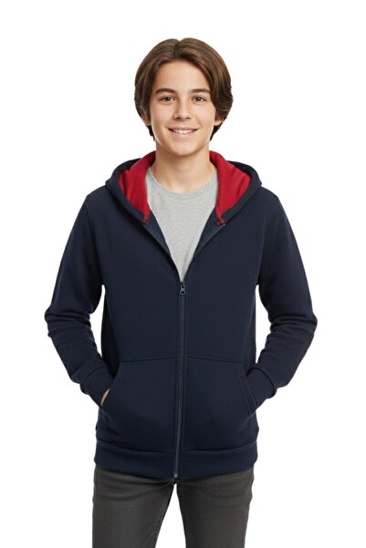 BAGLAN Φούτερ για κορίτσια και αγόρια με φερμουάρ με κουκούλα τσέπες BGL-ST05000