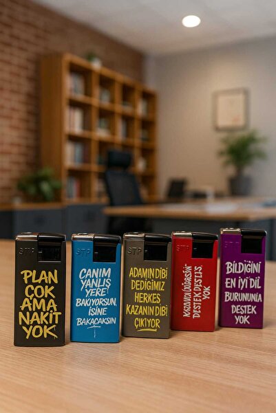 melmus 5’li Karikatür Yazılı Turbo Pürmüz Çakmak Seti – Eğlenceli Özel Seri