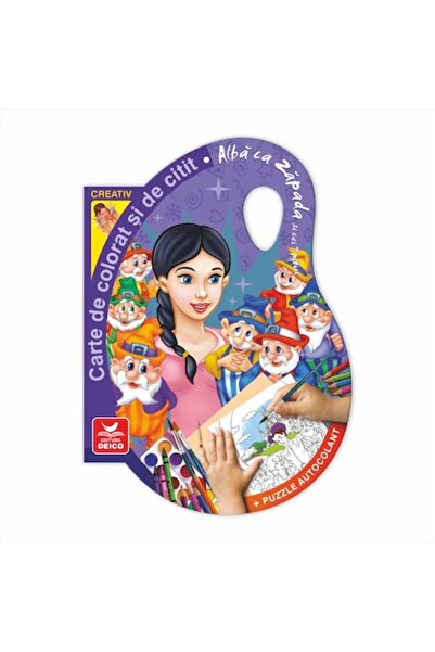 Deico Albă ca Zăpada și cei șapte pitici - Carte de colorat și citit (Deico) ...