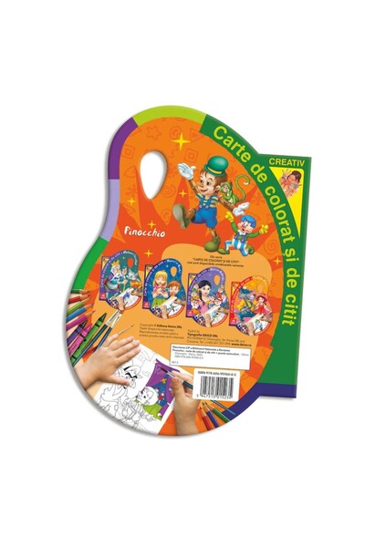 Deico Pinocchio - Carte de citește și colorează (Deico) + Puzzle cu stickere