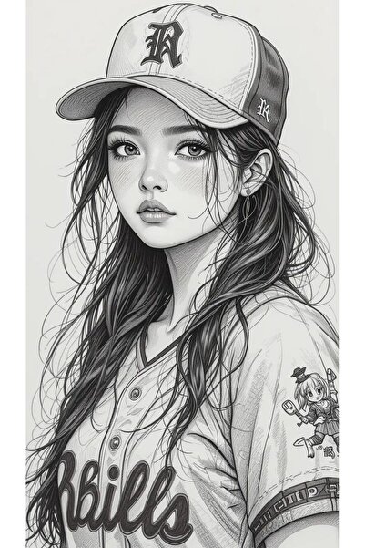 ALAYRA International ملصق فني ملون لوجه امرأة، ديكور جداري منزلي معاصر - 40×6...