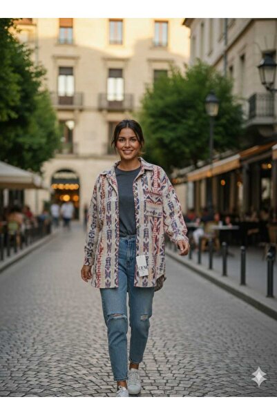 PEKA ETNİK DESEN ODUNCU GÖMLEK