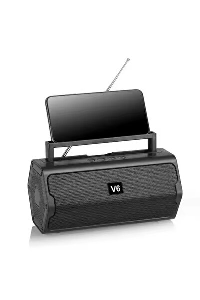 KlaussTech V6 Mini Bluetooth Portable Stereo Surround Sound BT Speaker with FM, TF USB