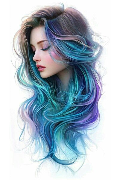 ALAYRA International ملصق فني تجريدي نابض بالحياة لوجه أنثوي، ديكور جداري عصر...