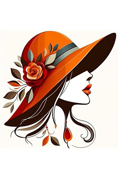 ALAYRA International ملصق فني ملون لوجه امرأة، ديكور جداري منزلي معاصر - 40×6...