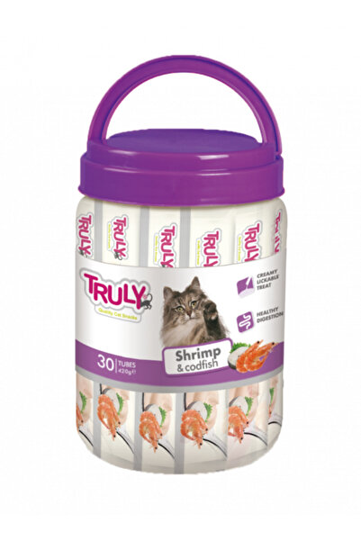 TRULY Creamy cat treats, Truly, shrimp and cod, 420 g, 30 pieces