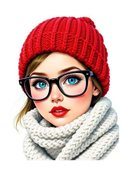 ALAYRA International ملصق فني ملون لوجه امرأة، ديكور جداري منزلي معاصر - 40×6...