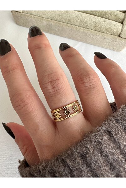 ringbox Gold Flower Tamtur Steel Ring